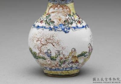 图片[2]-Copper-body painted enamel snuff bottle with a western figural design, Qing dynasty, Jiaqing reign (1796-1820)-China Archive